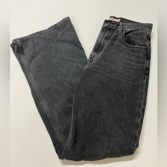 Levis Womens Such A Doozie Black 70s High Rise Premium Flare Jeans Size 26 X 32 - Picture 2 of 10